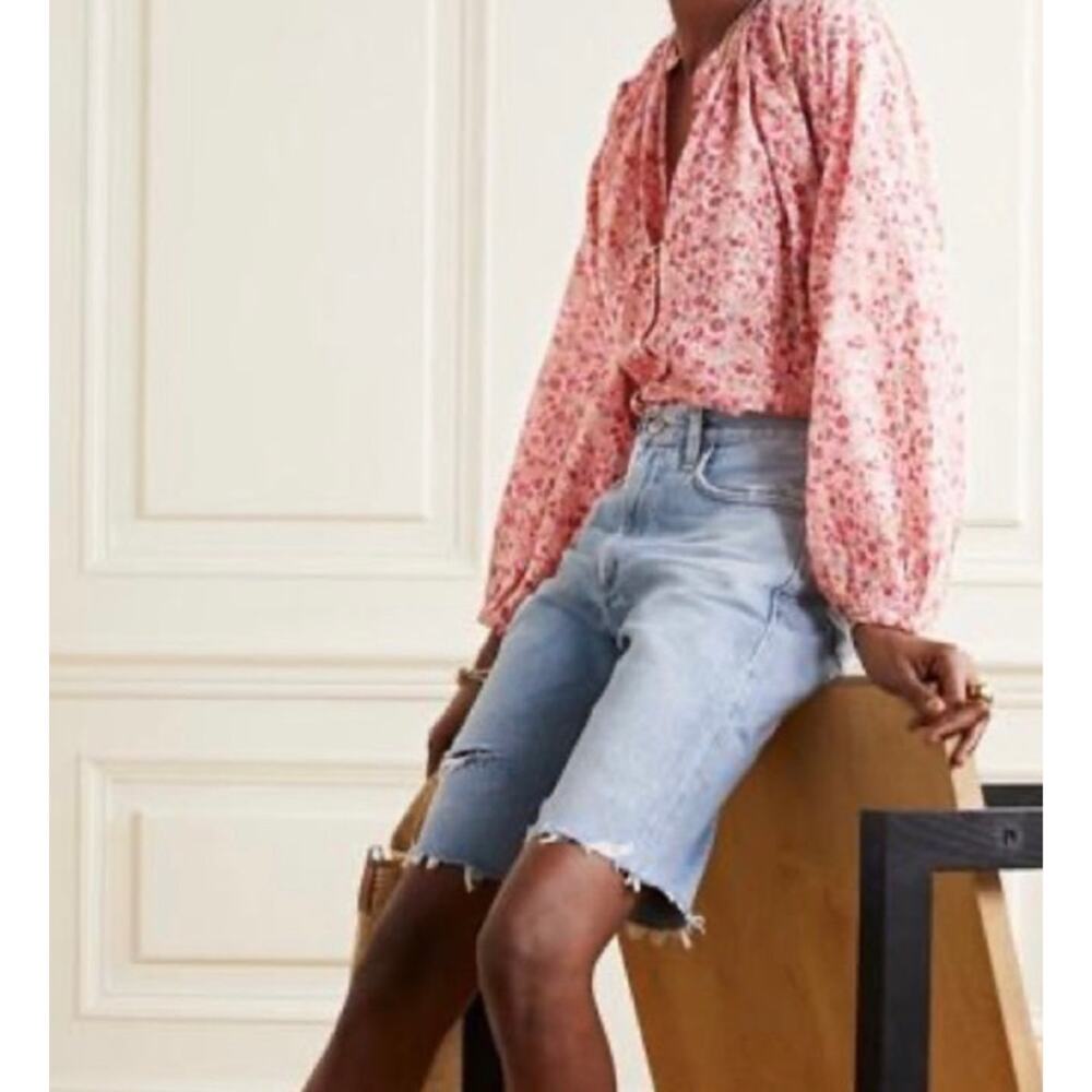 DOEN Jane Blouse in Pink Valley Floral Print XS - Picture 9 of 10